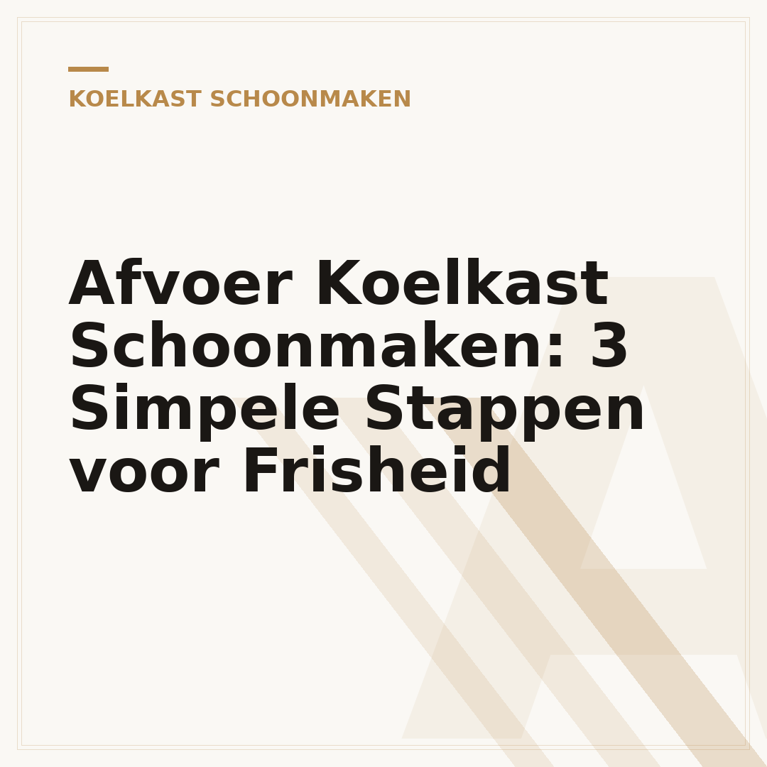 Afvoer Koelkast Schoonmaken: 3 Simpele Stappen voor Frisheid