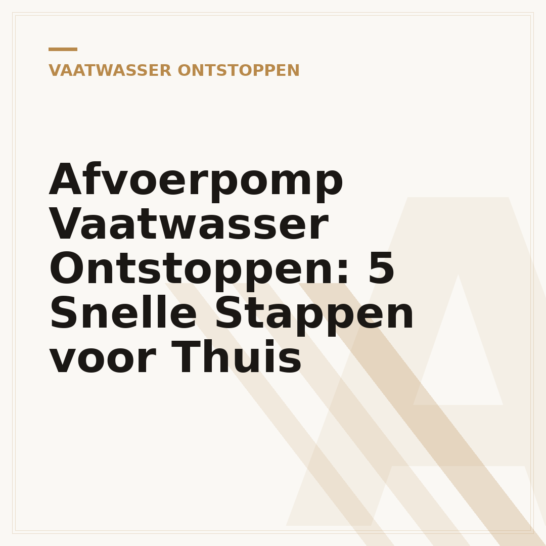 Afvoerpomp Vaatwasser Ontstoppen: 5 Snelle Stappen voor Thuis