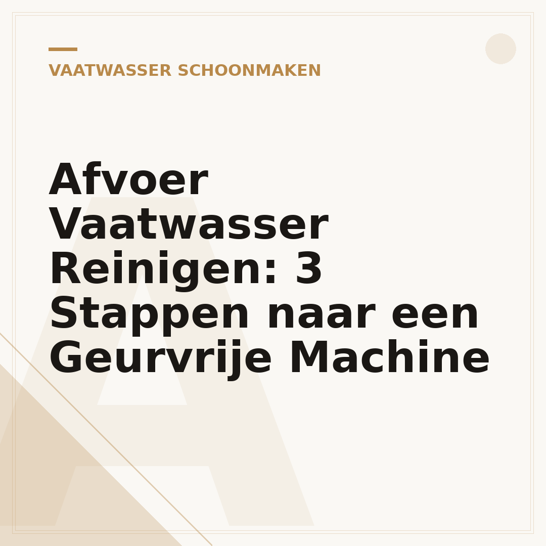 Afvoer Vaatwasser Reinigen: 3 Stappen naar een Geurvrije Machine