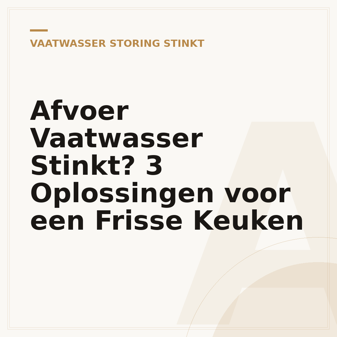 Afvoer Vaatwasser Stinkt? 3 Oplossingen voor een Frisse Keuken