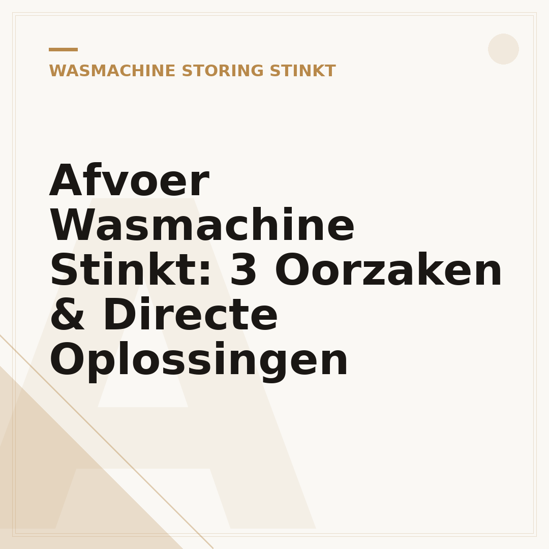 Afvoer Wasmachine Stinkt: 3 Oorzaken & Directe Oplossingen