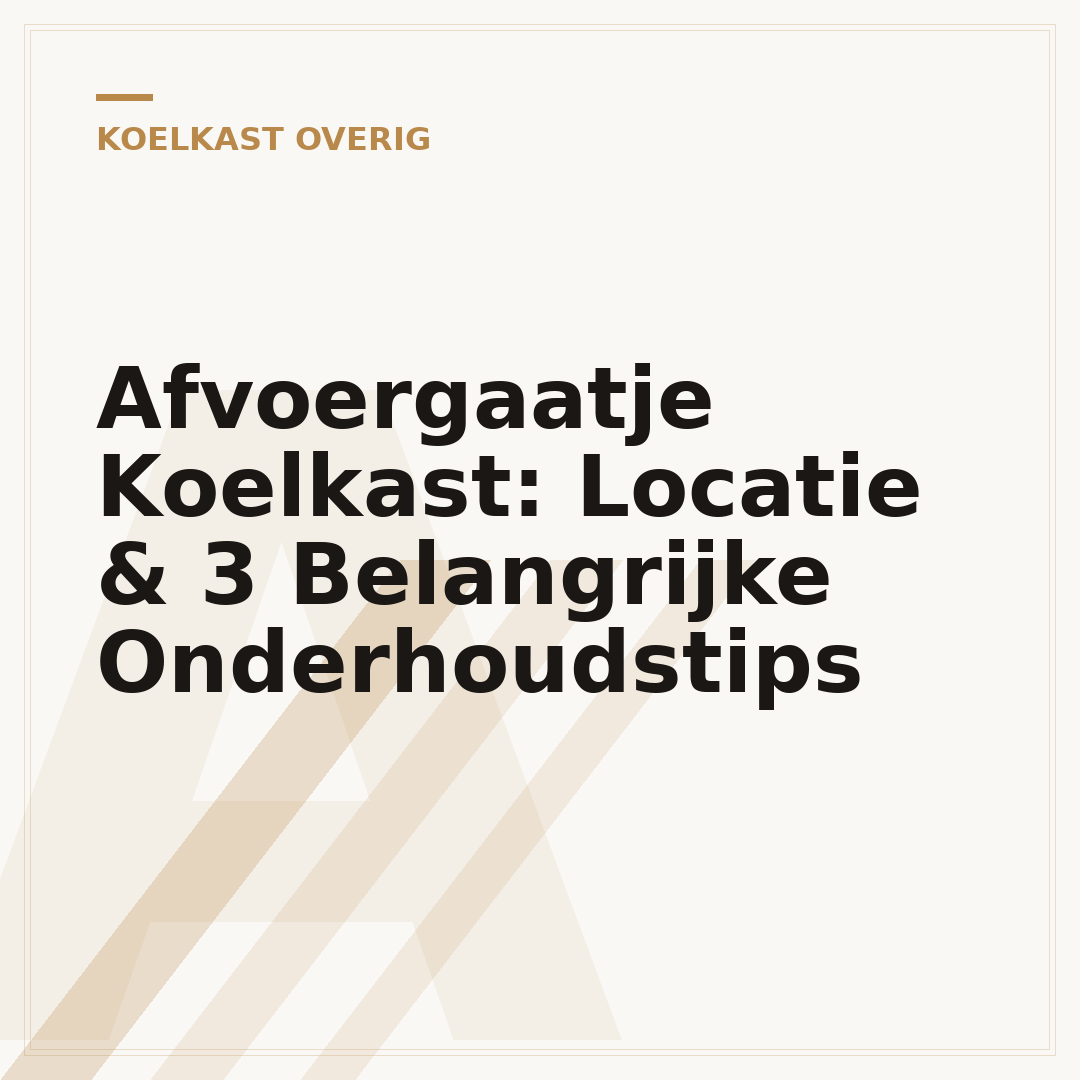 Afvoergaatje Koelkast: Locatie & 3 Belangrijke Onderhoudstips