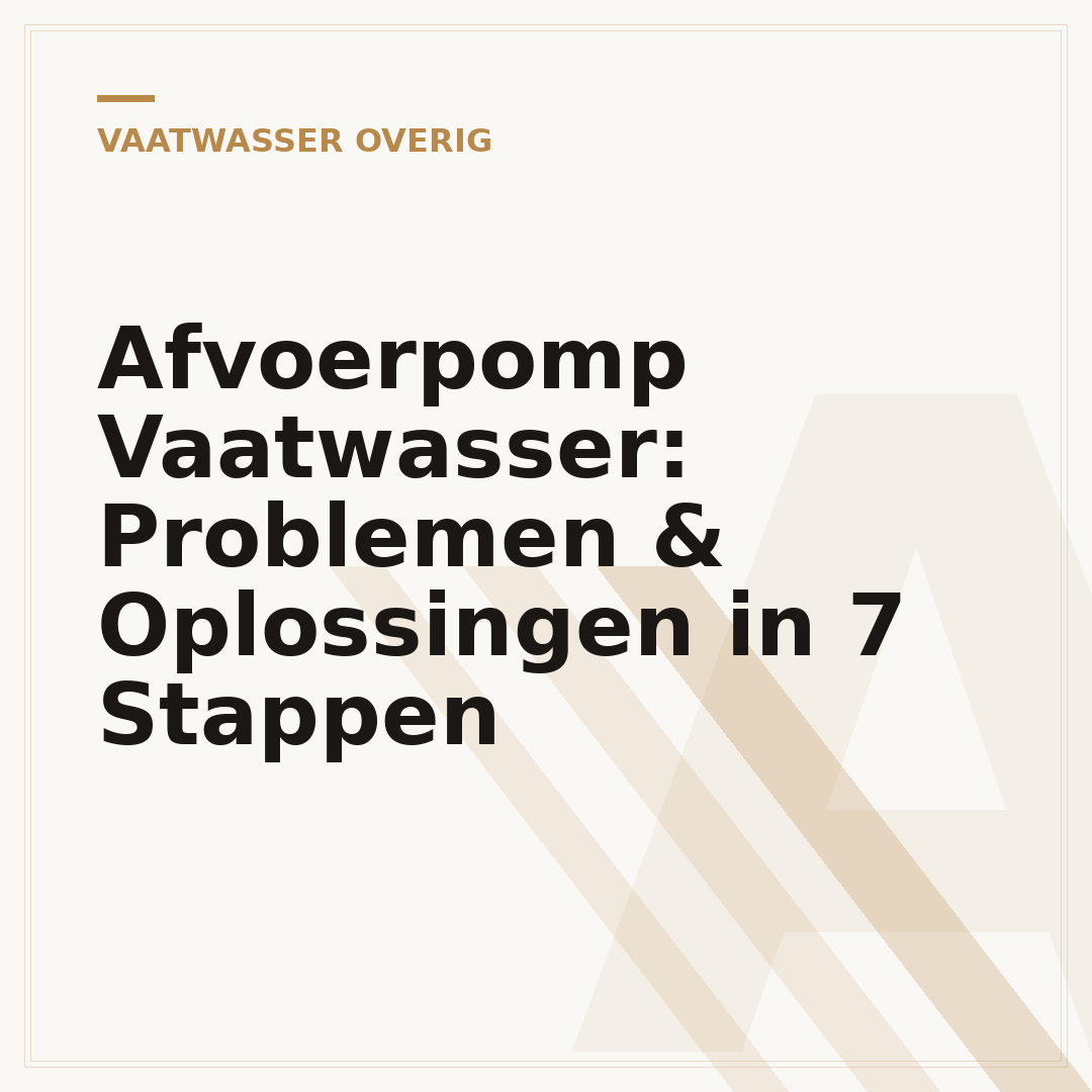 Afvoerpomp Vaatwasser: Problemen & Oplossingen in 7 Stappen