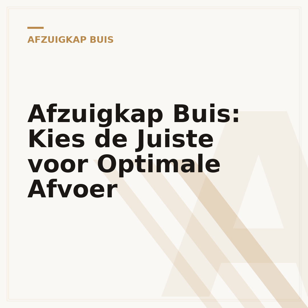 Afzuigkap Buis: Kies de Juiste voor Optimale Afvoer