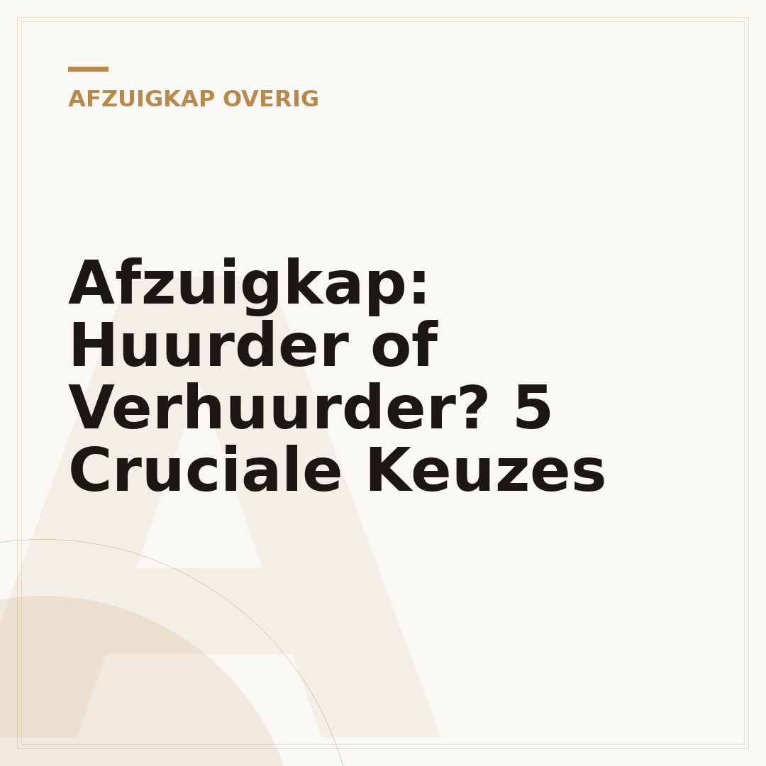 Afzuigkap: Huurder of Verhuurder? 5 Cruciale Keuzes