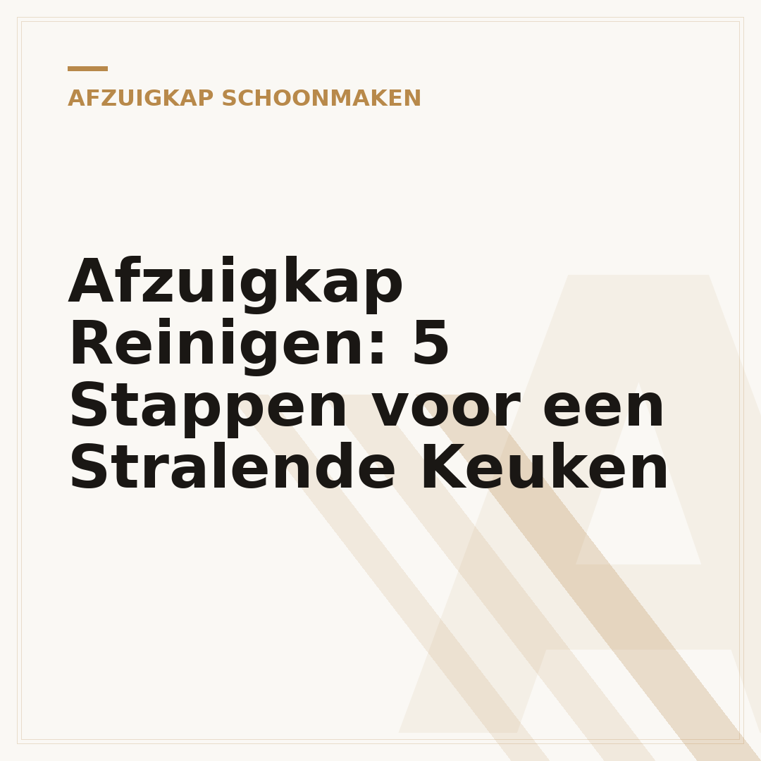 Afzuigkap Reinigen: 5 Stappen voor een Stralende Keuken