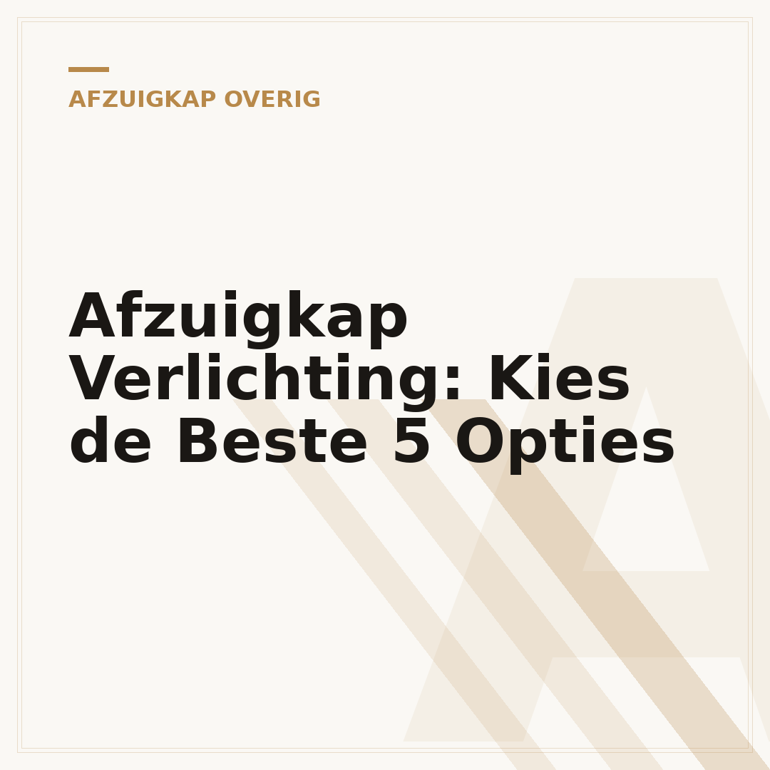 Afzuigkap Verlichting: Kies de Beste 5 Opties