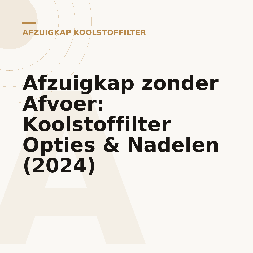Afzuigkap zonder Afvoer: Koolstoffilter Opties & Nadelen (2024)