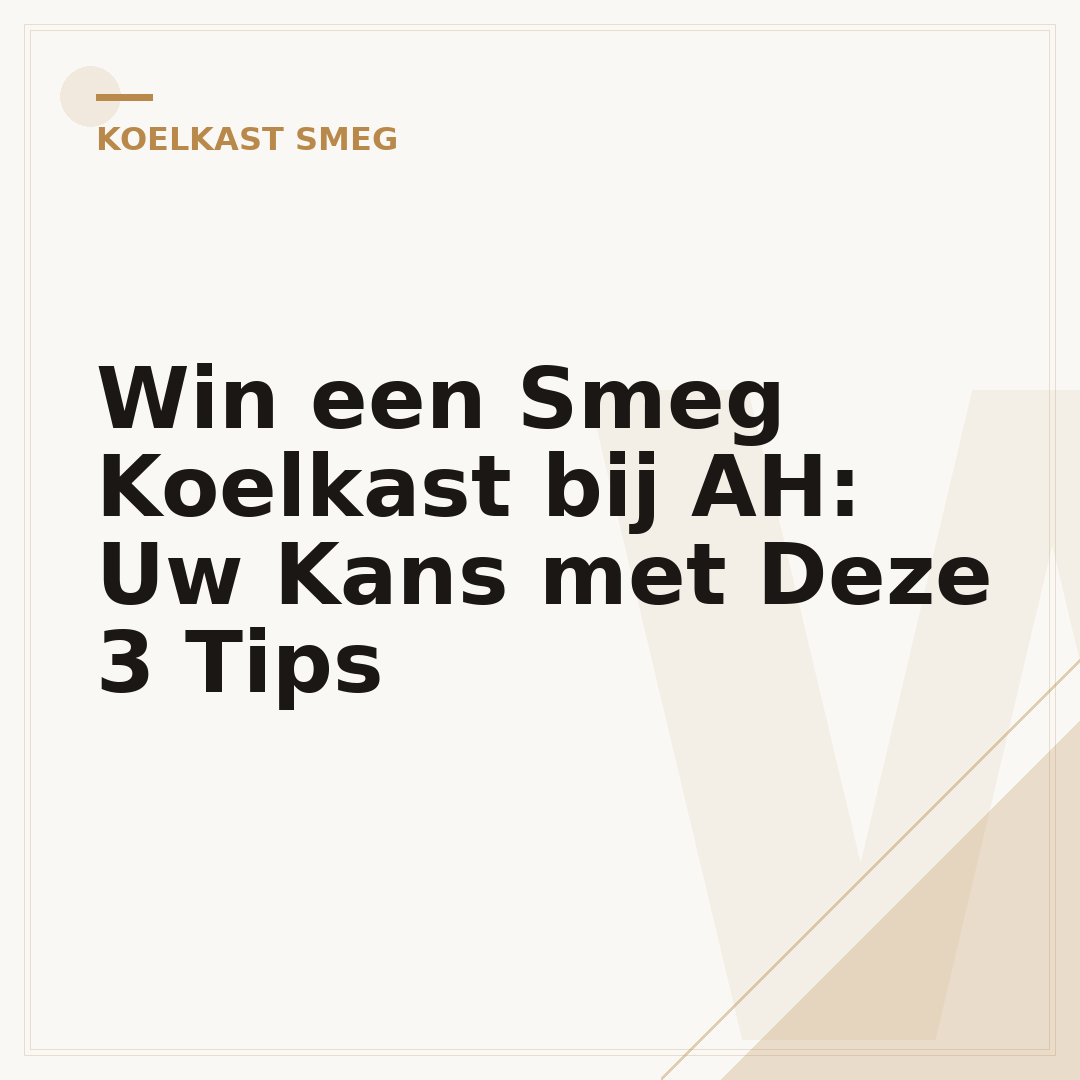 Win een Smeg Koelkast bij AH: Uw Kans met Deze 3 Tips