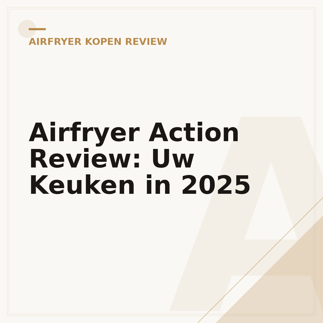 Airfryer Action Review: Uw Keuken in 2025