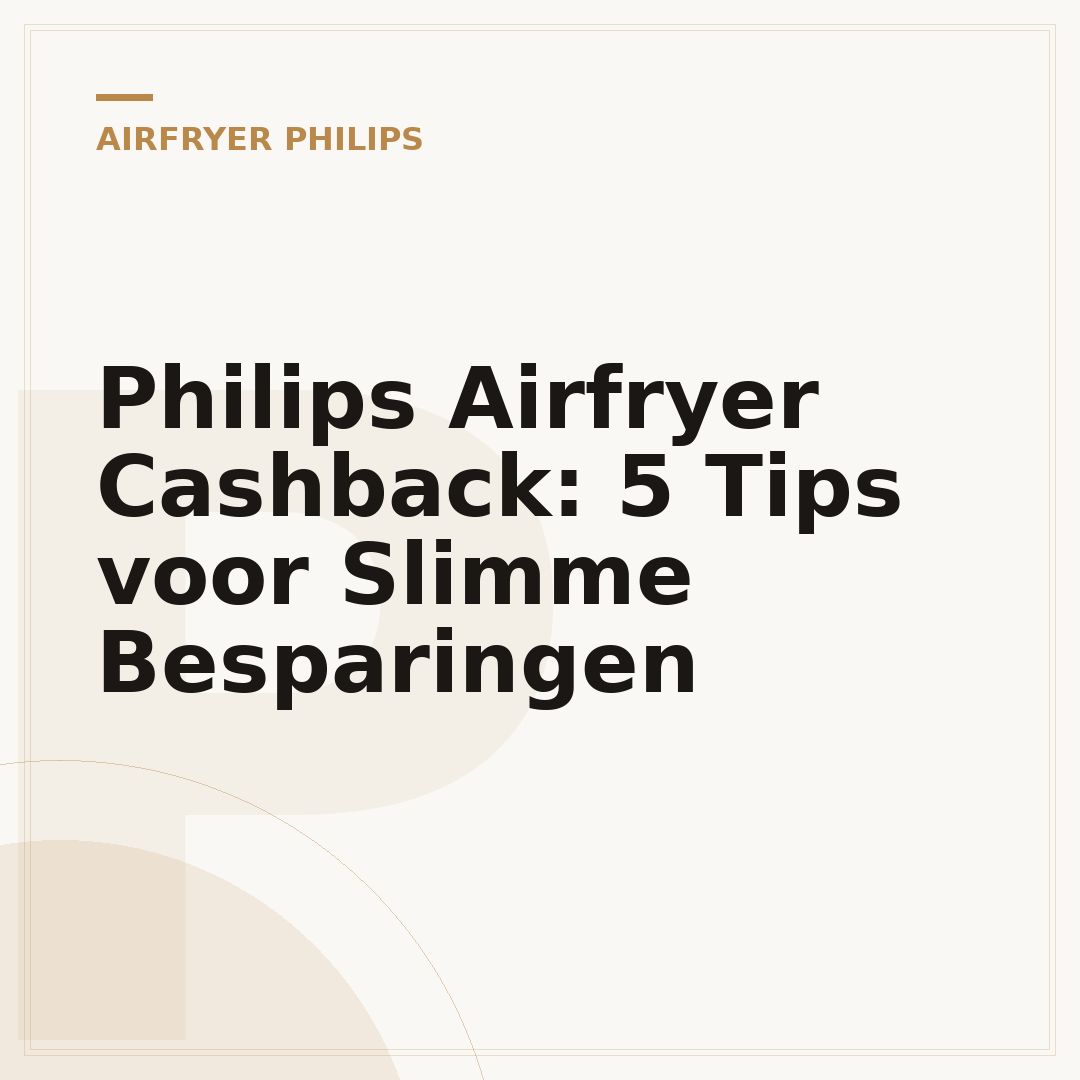 Philips Airfryer Cashback: 5 Tips voor Slimme Besparingen