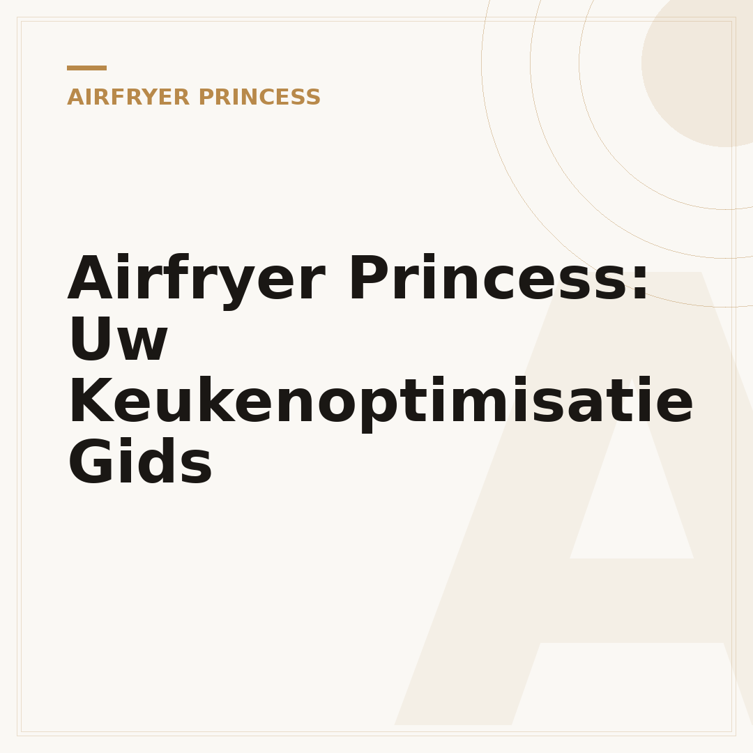 Airfryer Princess: Uw Keukenoptimisatie Gids