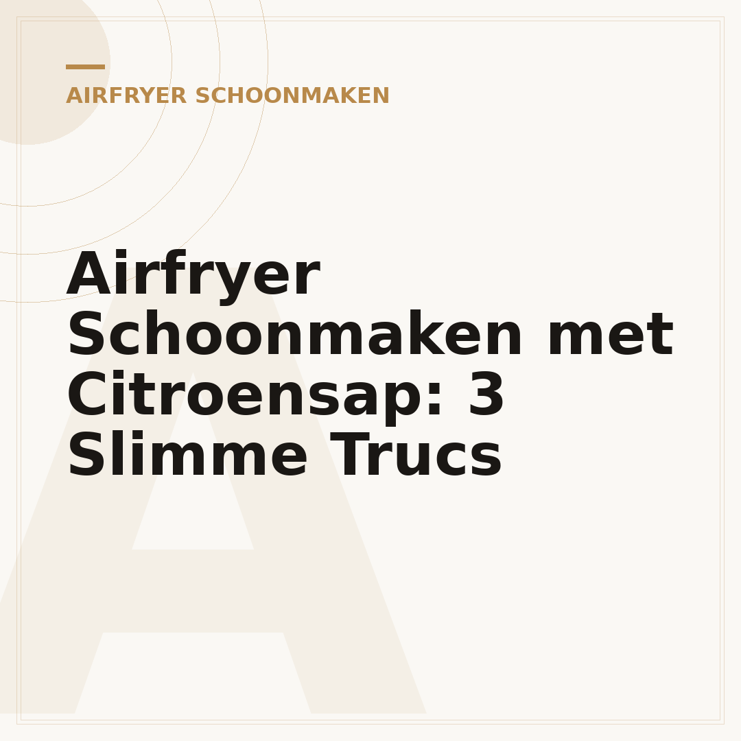 Airfryer Schoonmaken met Citroensap: 3 Slimme Trucs
