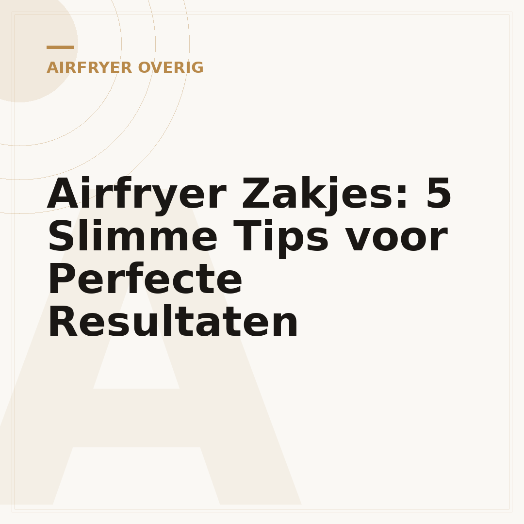Airfryer Zakjes: 5 Slimme Tips voor Perfecte Resultaten