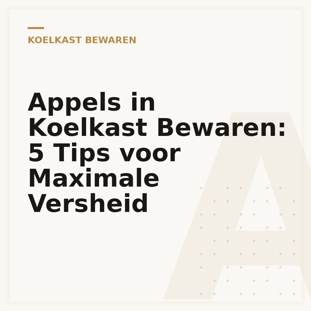 Appels in Koelkast Bewaren: 5 Tips voor Maximale Versheid