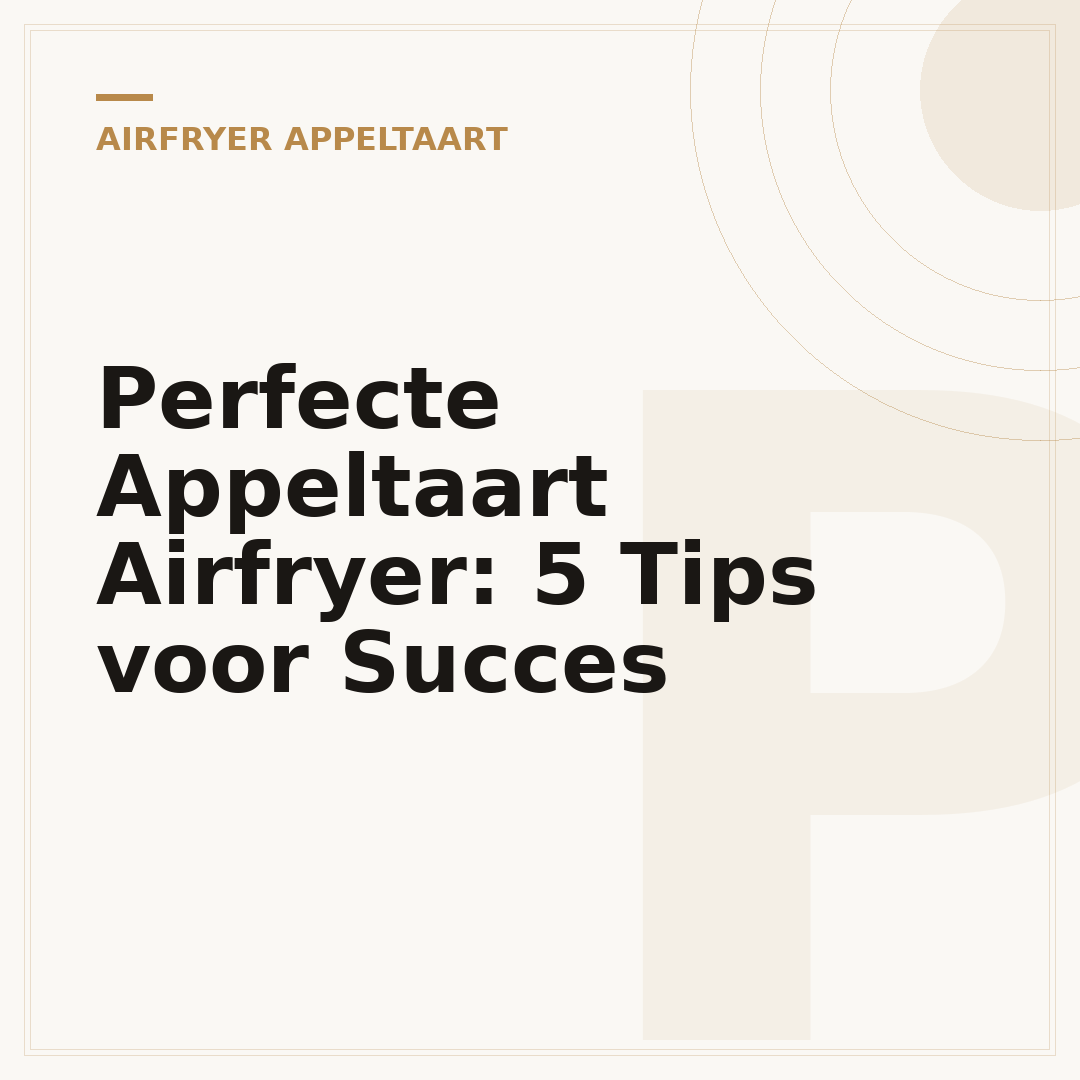 Perfecte Appeltaart Airfryer: 5 Tips voor Succes