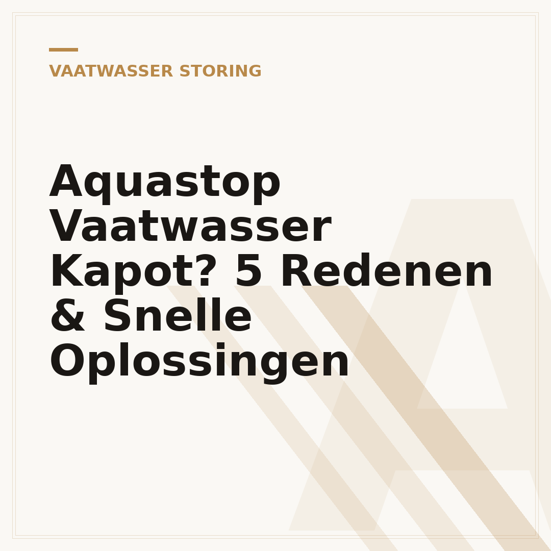 Aquastop Vaatwasser Kapot? 5 Redenen & Snelle Oplossingen