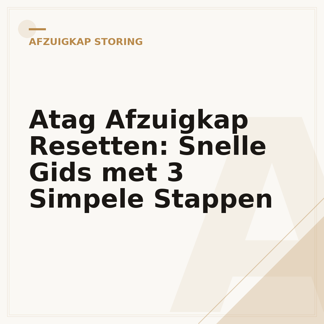 Atag Afzuigkap Resetten: Snelle Gids met 3 Simpele Stappen
