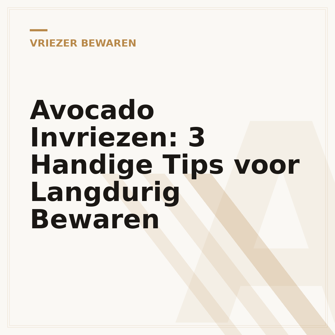 Avocado Invriezen: 3 Handige Tips voor Langdurig Bewaren