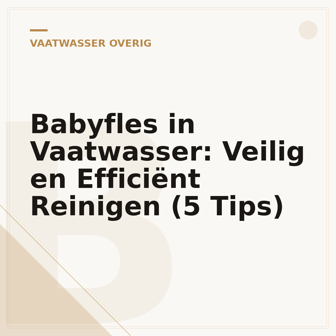 Babyfles in Vaatwasser: Veilig en Efficiënt Reinigen (5 Tips)