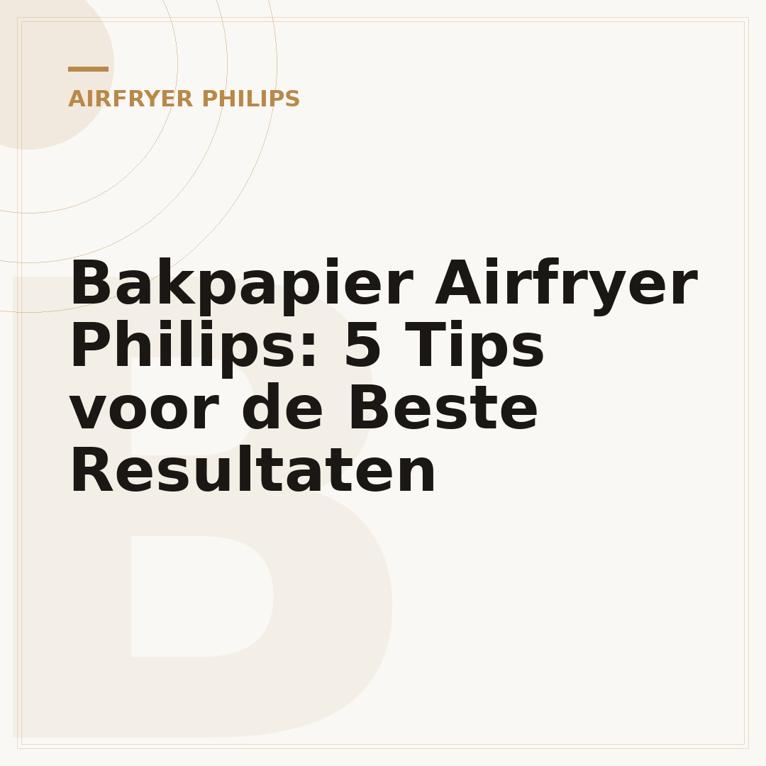 Bakpapier Airfryer Philips: 5 Tips voor de Beste Resultaten
