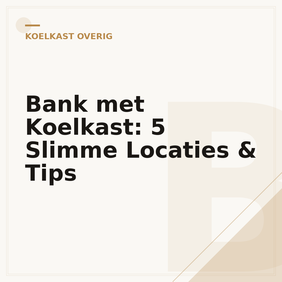 Bank met Koelkast: 5 Slimme Locaties & Tips