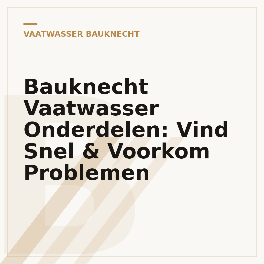 Bauknecht Vaatwasser Onderdelen: Vind Snel & Voorkom Problemen
