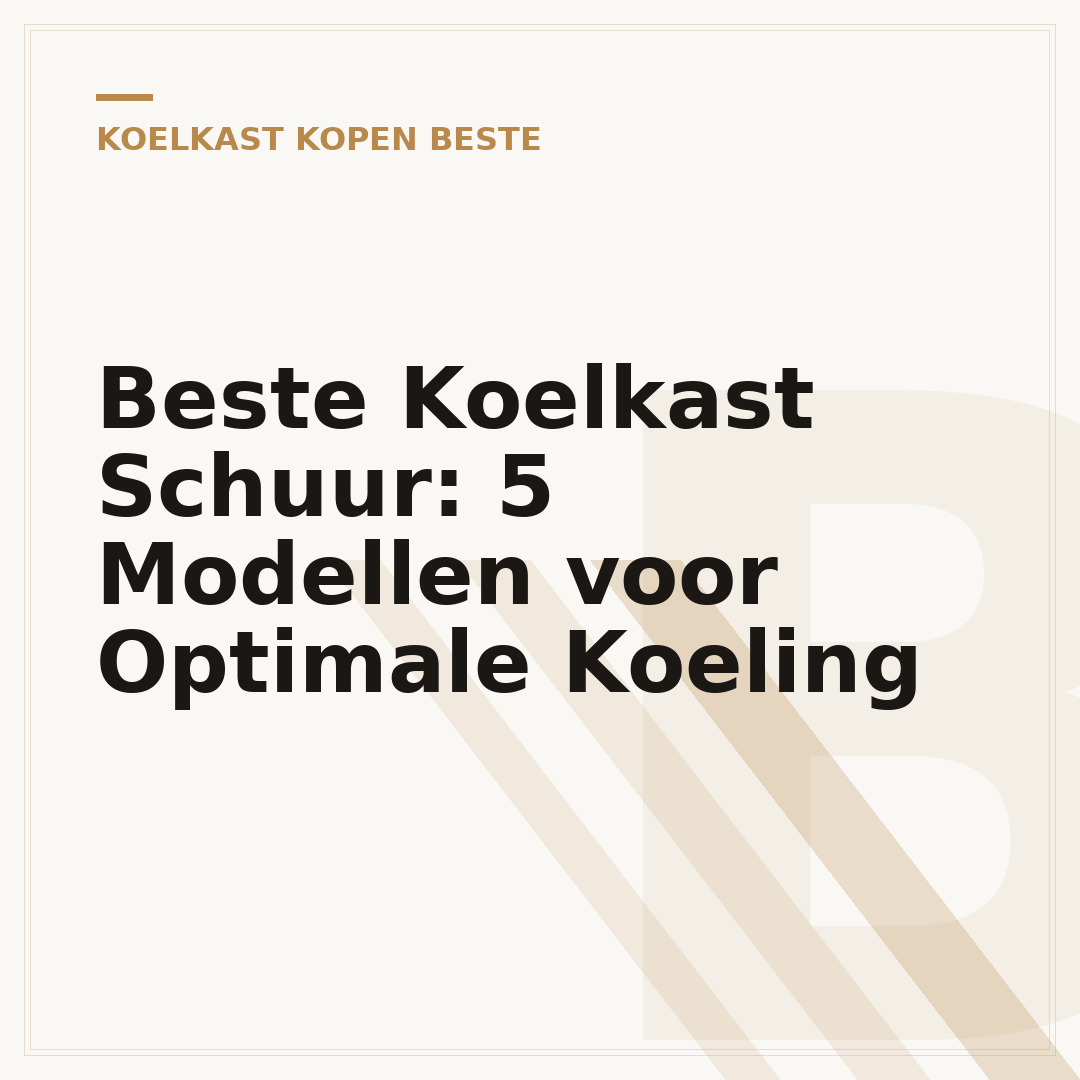 Beste Koelkast Schuur: 5 Modellen voor Optimale Koeling