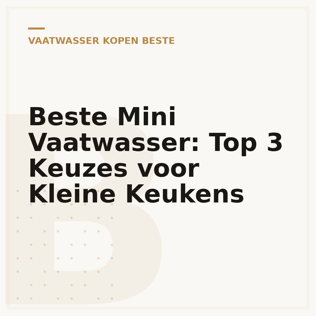 Beste Mini Vaatwasser: Top 3 Keuzes voor Kleine Keukens