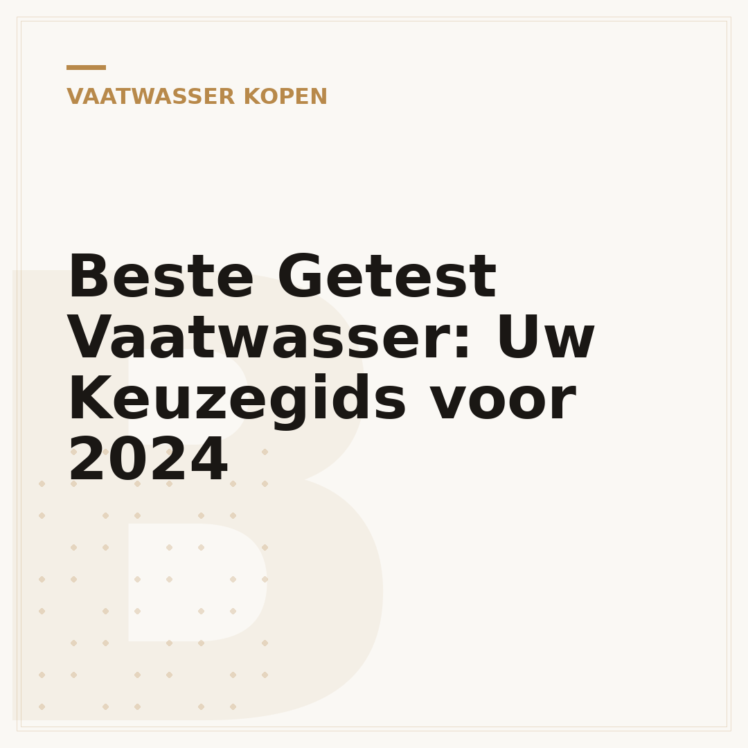 Beste Getest Vaatwasser: Uw Keuzegids voor 2024