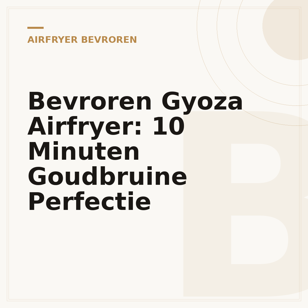Bevroren Gyoza Airfryer: 10 Minuten Goudbruine Perfectie