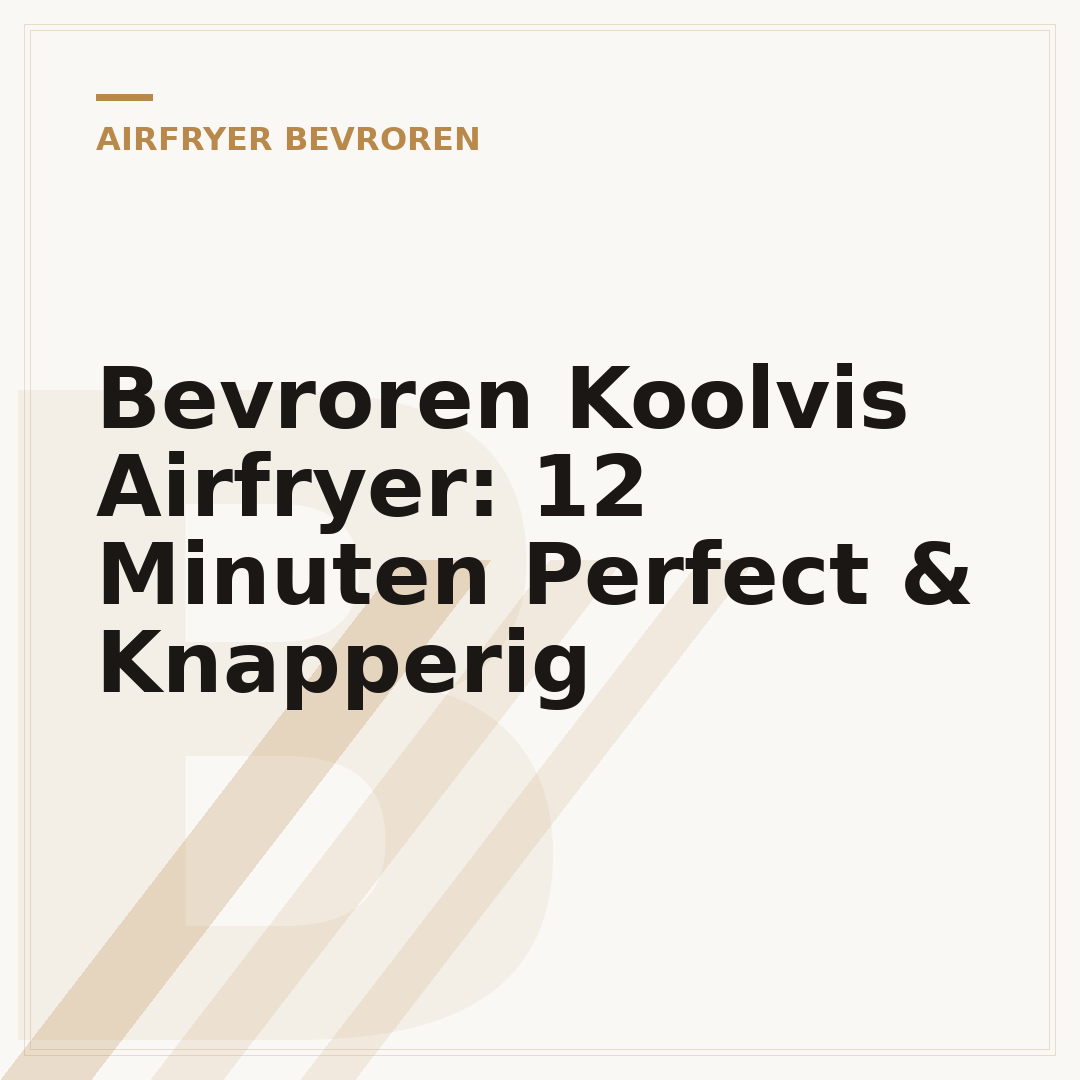 Bevroren Koolvis Airfryer: 12 Minuten Perfect & Knapperig