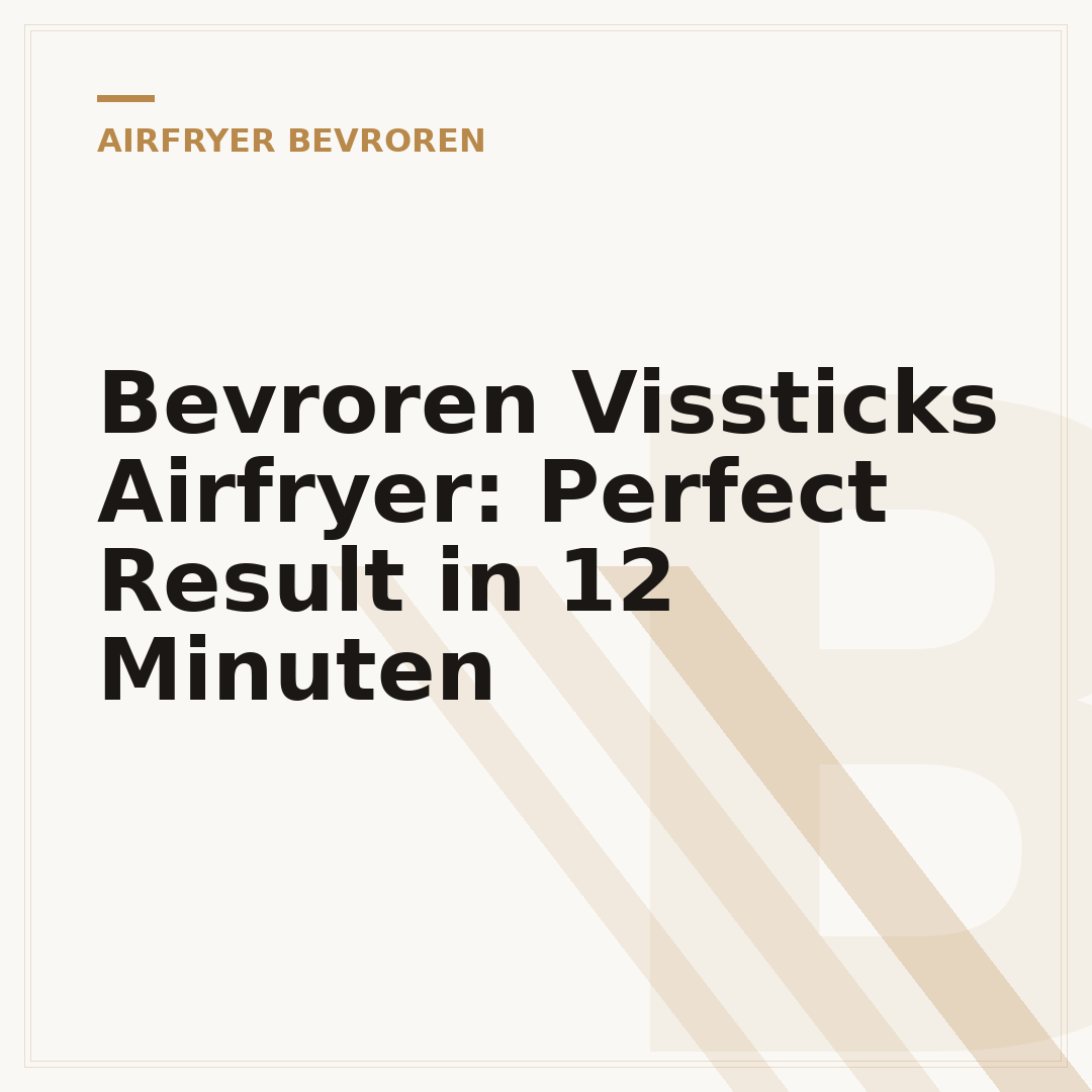 Bevroren Vissticks Airfryer: Perfect Result in 12 Minuten