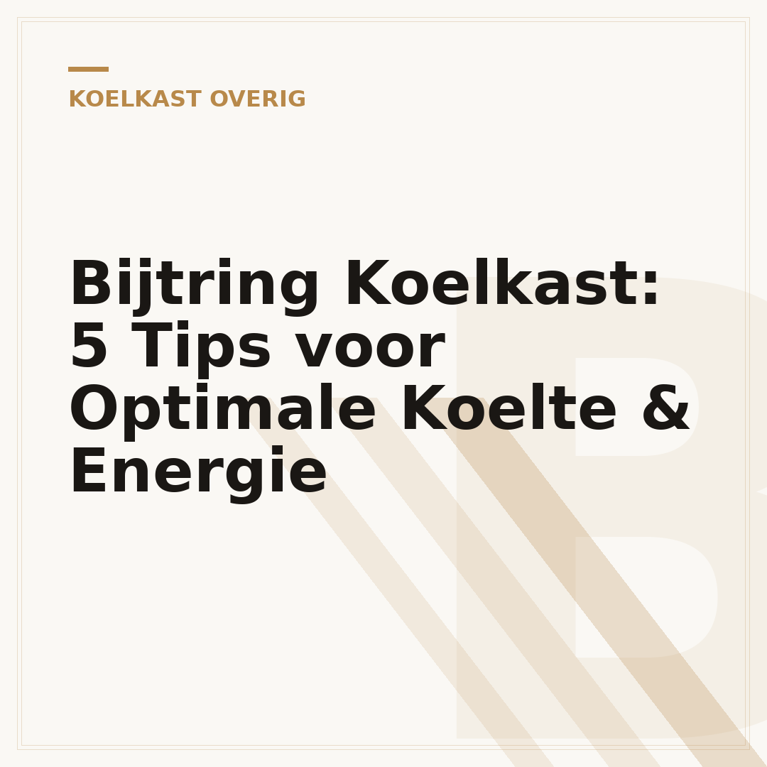 Bijtring Koelkast: 5 Tips voor Optimale Koelte & Energie