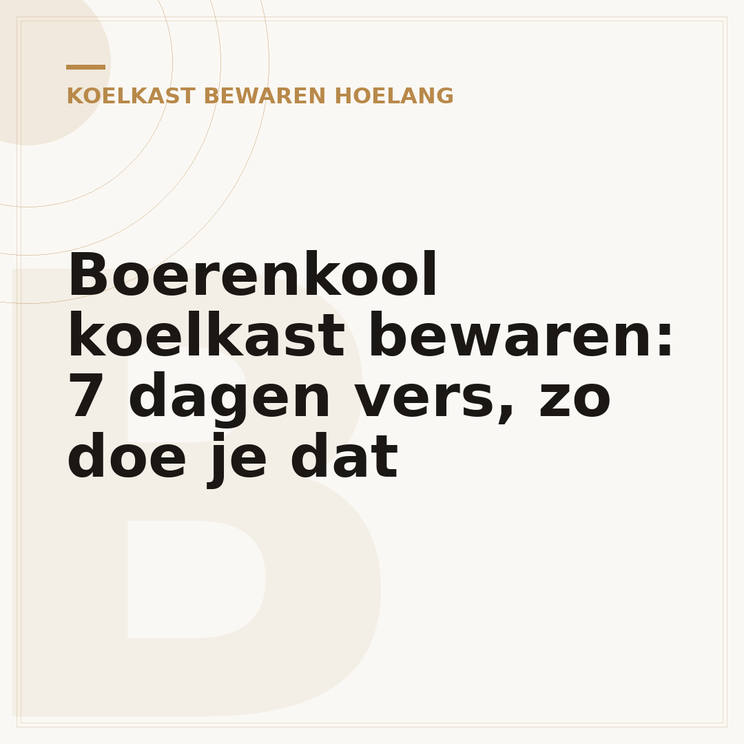 Boerenkool koelkast bewaren: 7 dagen vers, zo doe je dat