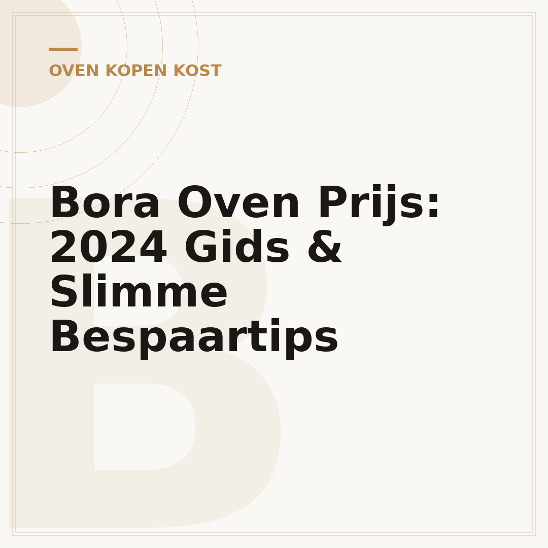 Bora Oven Prijs: 2024 Gids & Slimme Bespaartips