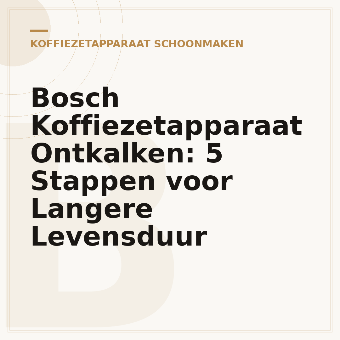 Bosch Koffiezetapparaat Ontkalken: 5 Stappen voor Langere Levensduur