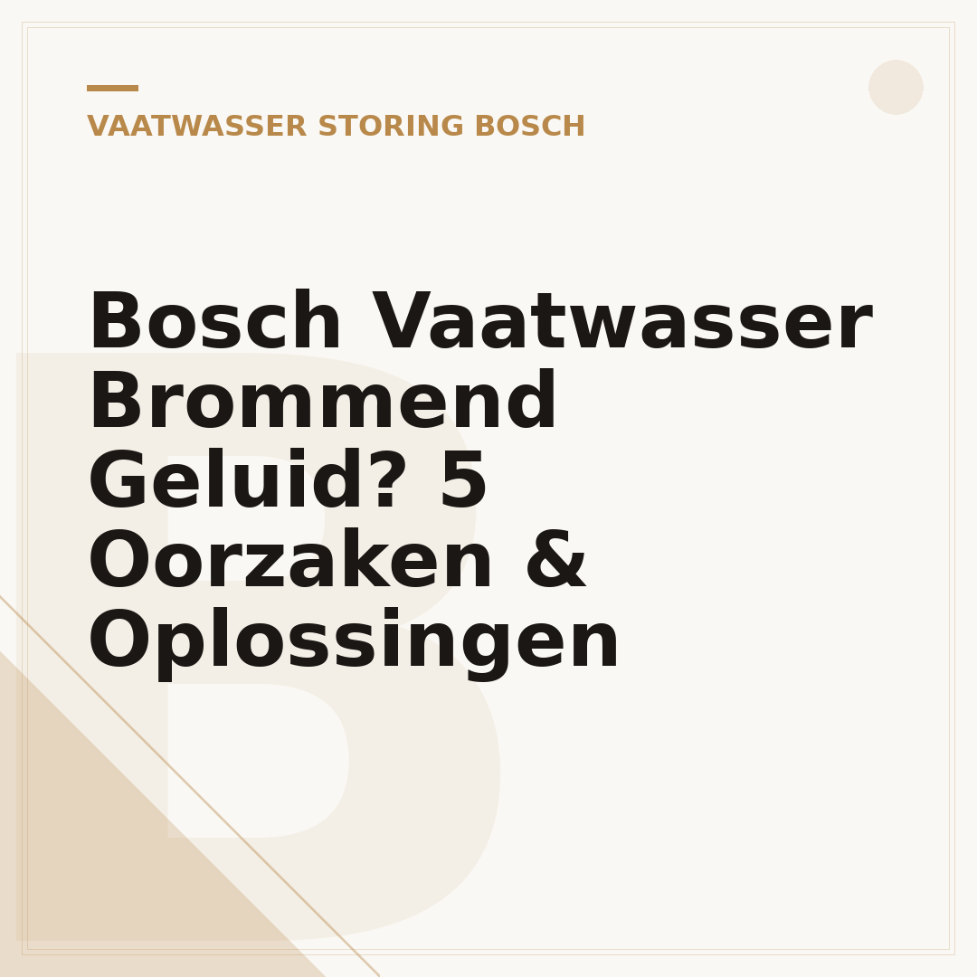 Bosch Vaatwasser Brommend Geluid? 5 Oorzaken & Oplossingen