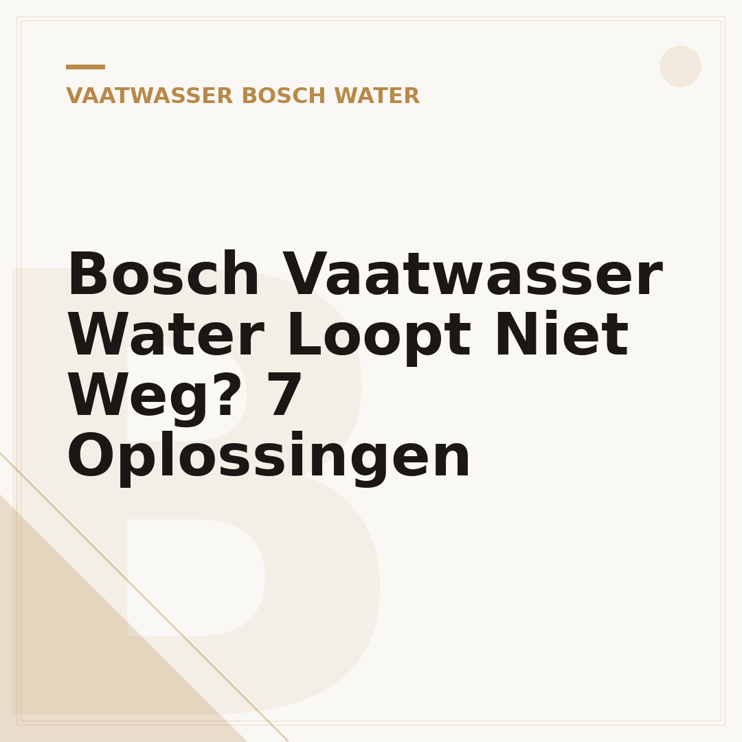 Bosch Vaatwasser Water Loopt Niet Weg? 7 Oplossingen