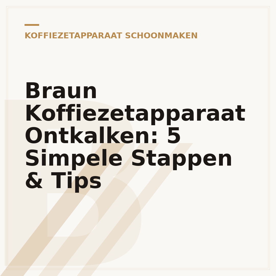 Braun Koffiezetapparaat Ontkalken: 5 Simpele Stappen & Tips