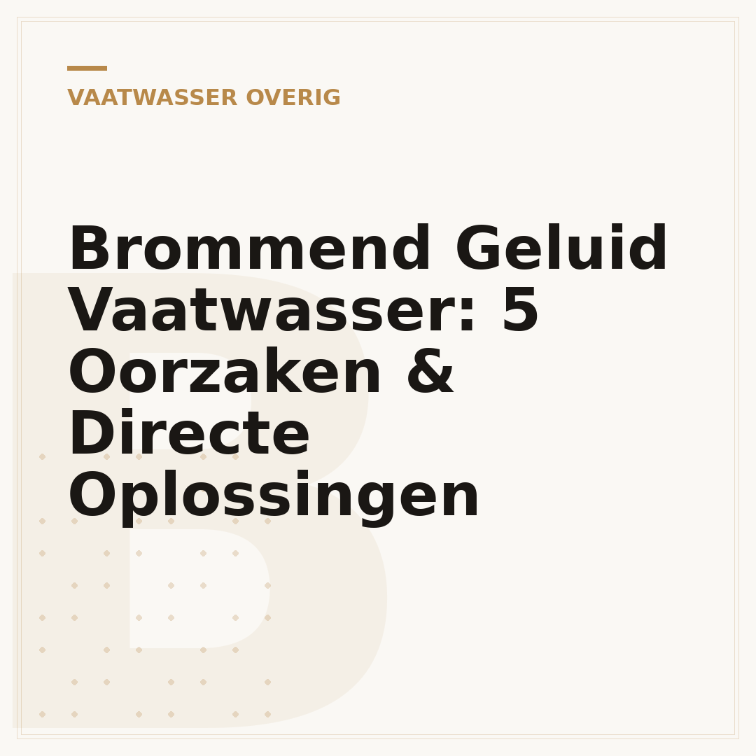 Brommend Geluid Vaatwasser: 5 Oorzaken & Directe Oplossingen