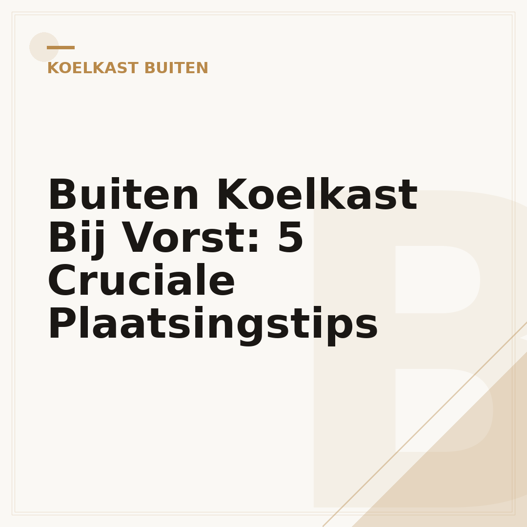 Buiten Koelkast Bij Vorst: 5 Cruciale Plaatsingstips