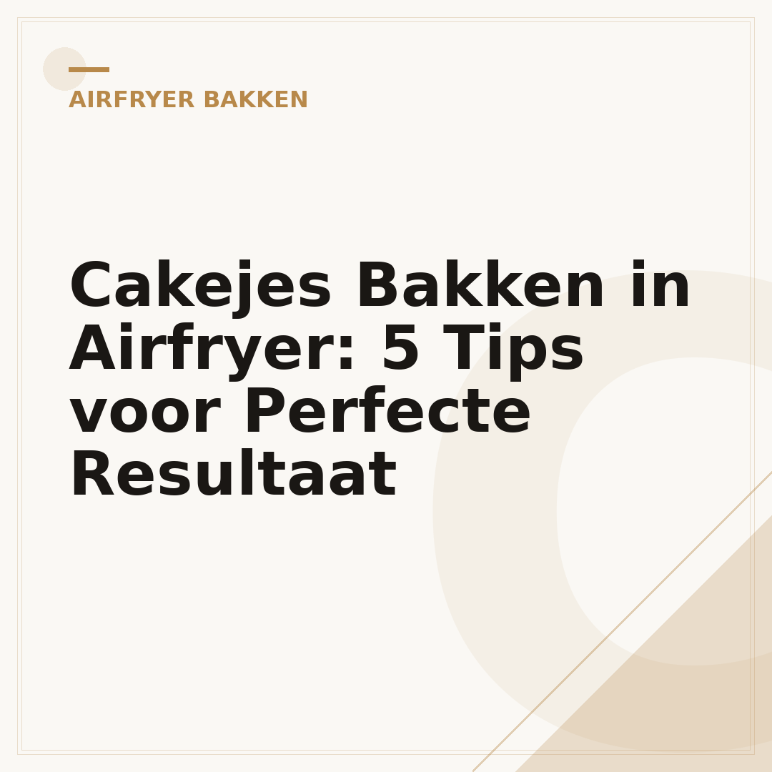 Cakejes Bakken in Airfryer: 5 Tips voor Perfecte Resultaat