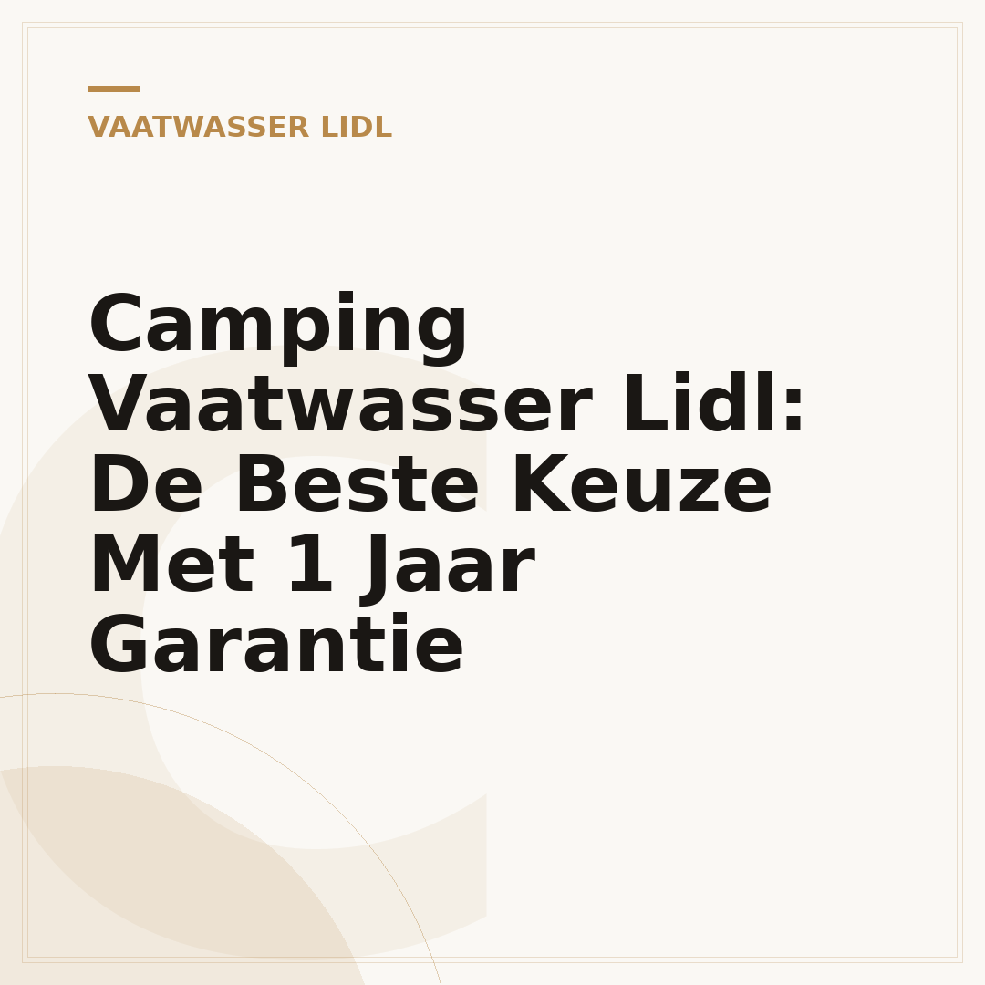 Camping Vaatwasser Lidl: De Beste Keuze Met 1 Jaar Garantie