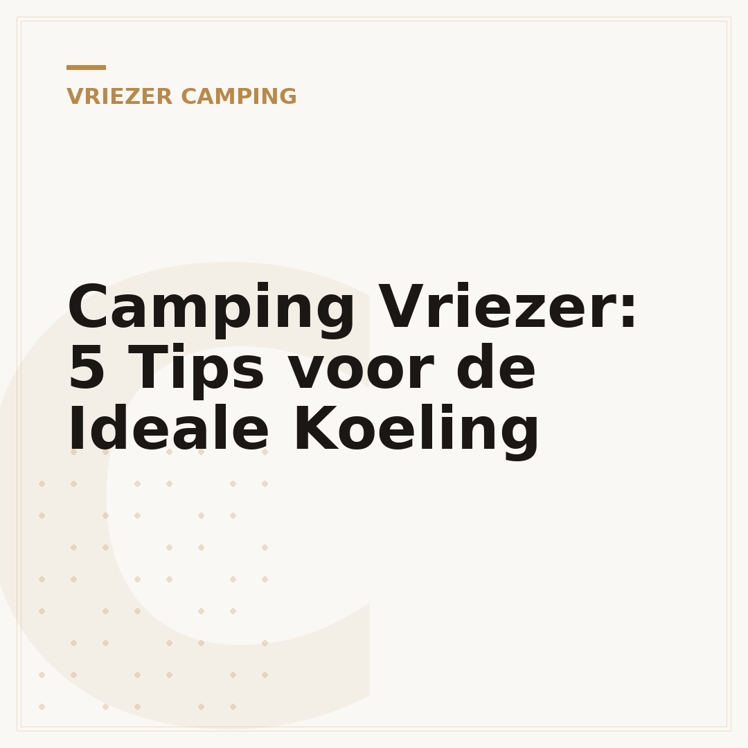 Camping Vriezer: 5 Tips voor de Ideale Koeling