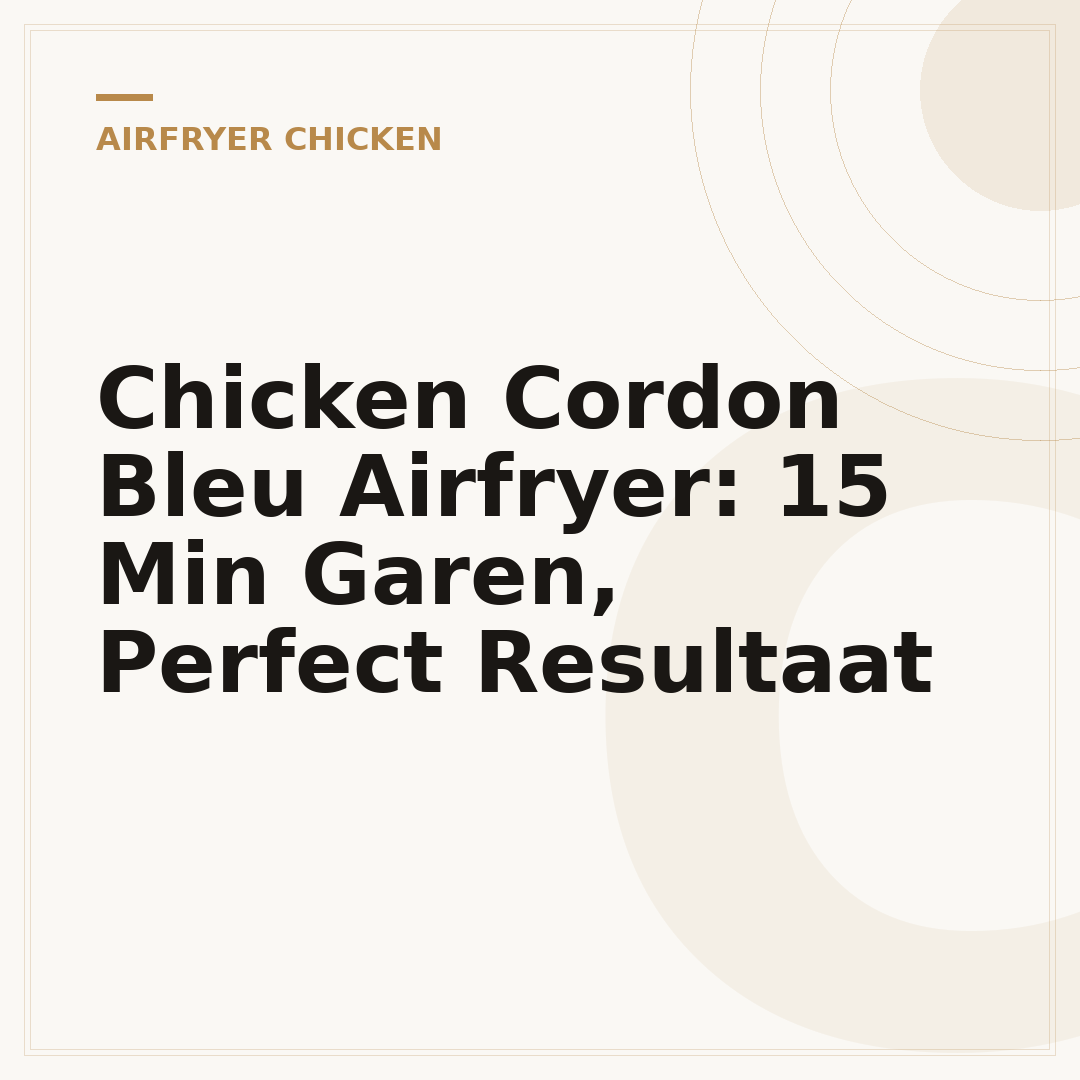 Chicken Cordon Bleu Airfryer: 15 Min Garen, Perfect Resultaat