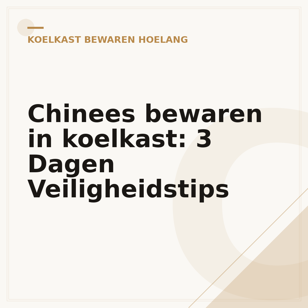 Chinees bewaren in koelkast: 3 Dagen Veiligheidstips