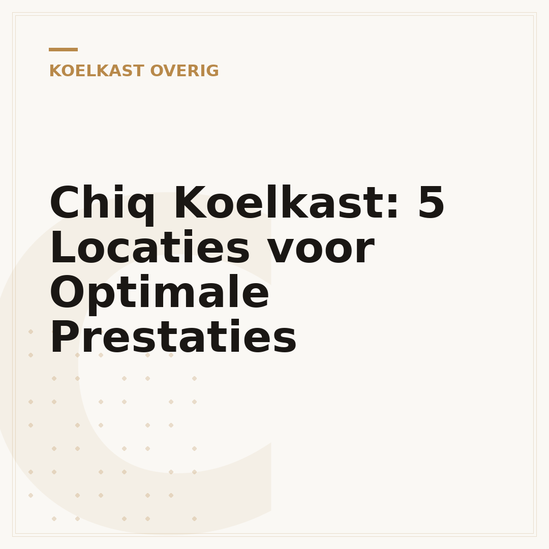 Chiq Koelkast: 5 Locaties voor Optimale Prestaties