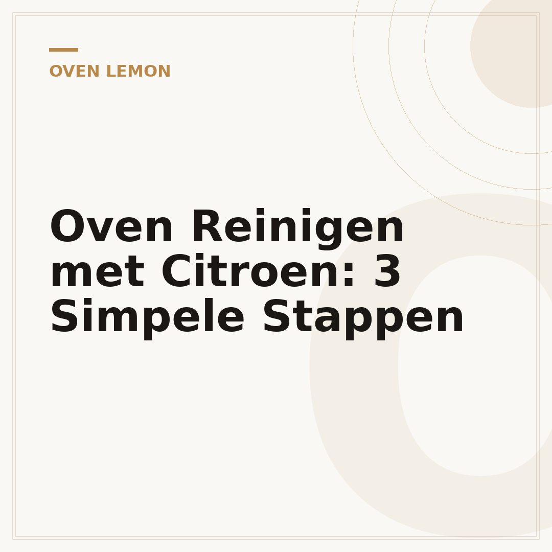 Oven Reinigen met Citroen: 3 Simpele Stappen
