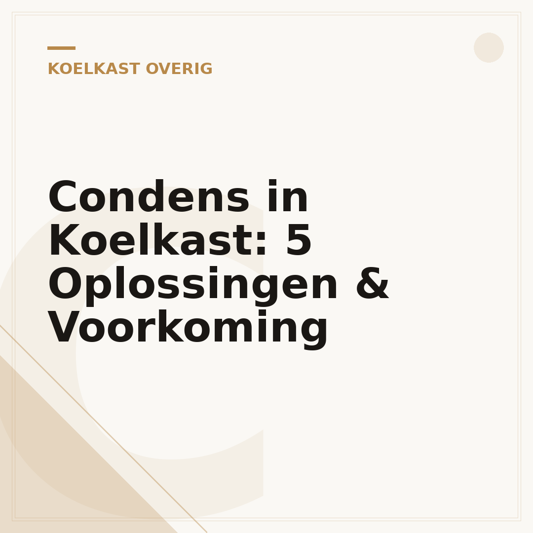 Condens in Koelkast: 5 Oplossingen & Voorkoming